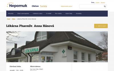 www.nepomuk.cz/obcan/mista/lekarna-pharmdr-anna-hanova