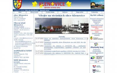 www.klenovice.cz