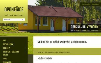 www.obecoponesice.cz