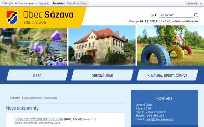 www.obecsazava.cz